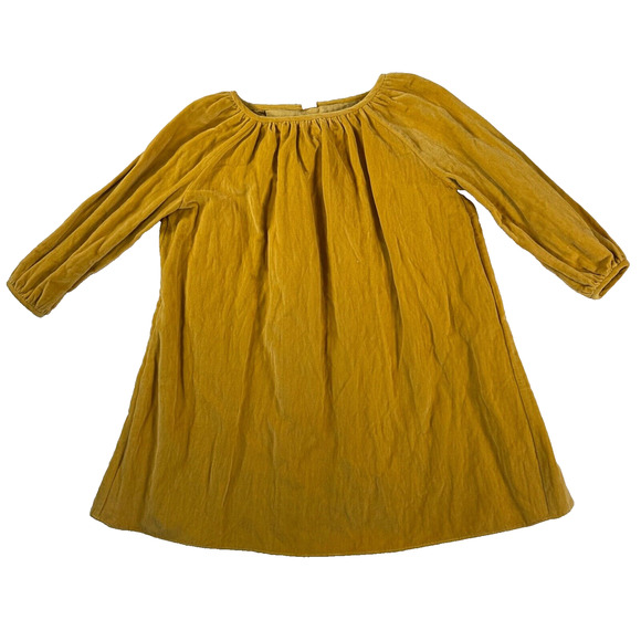 Tia Cibani Kids Other - Tia Cibani Kids Corduroy Dress Girls Size 3/4 Yellow Harvest Farmhouse Smock New